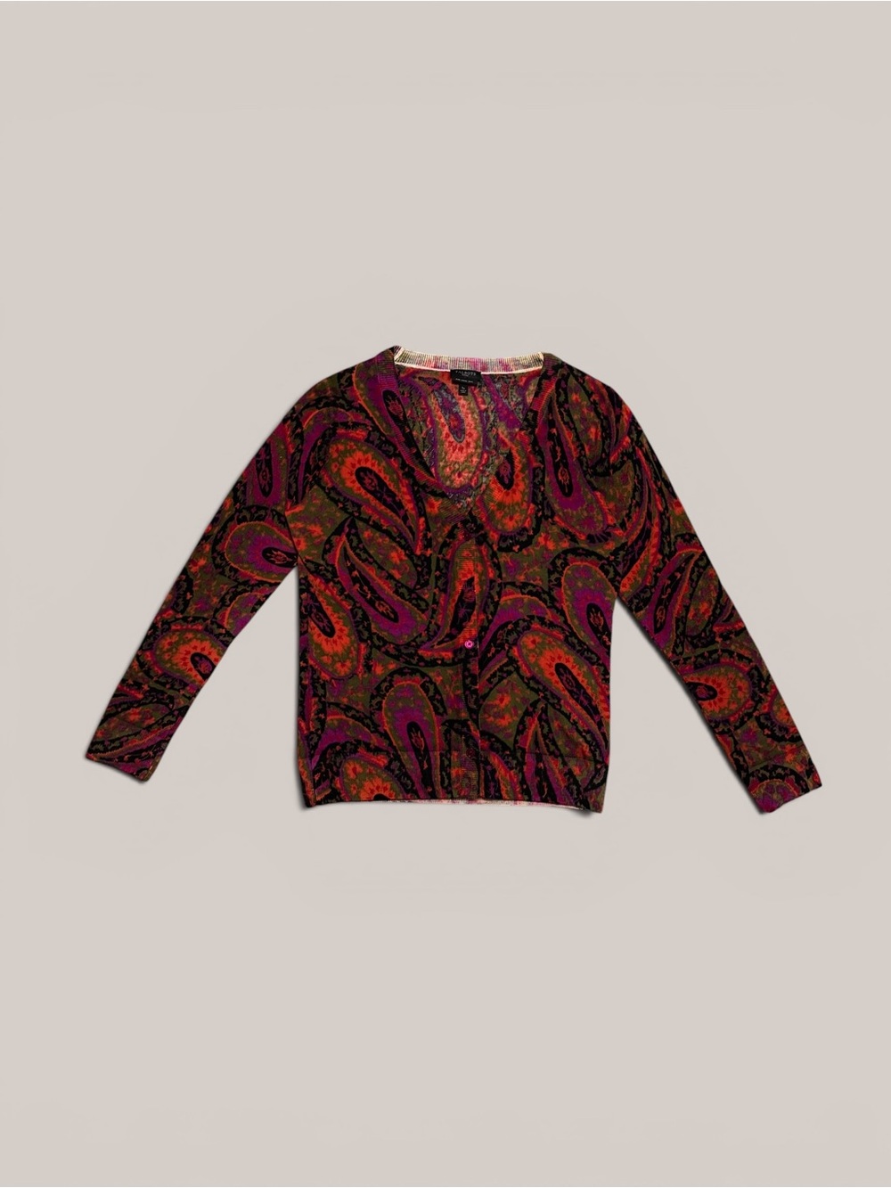 90s Vintage Talbots moody paisley button up cardigan